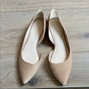 Nine West Beige Pointed Toe Flats